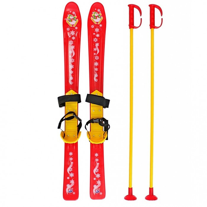  R-Toys Лыжи детские с палками и креплениями
