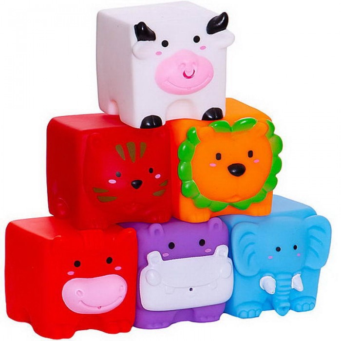 Junfa Игрушка для ванной Кубики Мои любимые животные развивающая игрушка classic world кубики животные и цифры