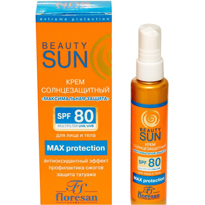  Floresan Солнцезащитный крем максимальная защита SPF 80 Beauty Sun 75 мл