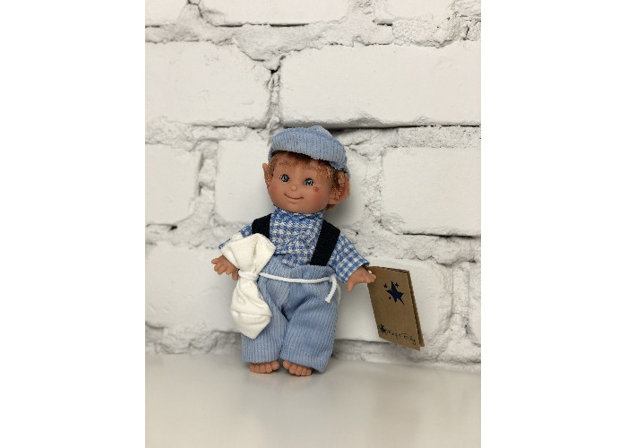 Куклы и одежда для кукол Lamagik S.L. Кукла Джестито Домовёнок мальчик в голубом 18 см куклы и одежда для кукол lamagik s l кукла джестито гном мальчик недовольный 18 см