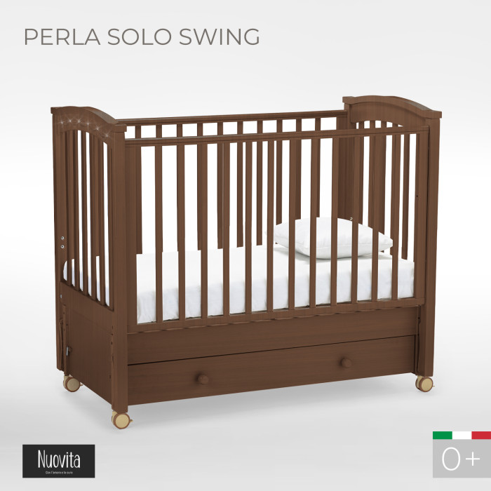 Детская кроватка Nuovita Perla solo swing продольный маятник