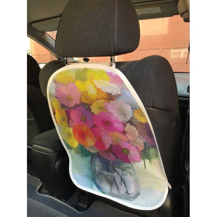 JoyArty Защитная накидка на спинку автомобильного сидения Ваза цветов