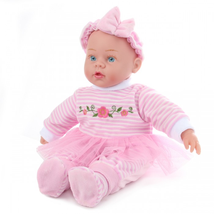 Lisa Doll Кукла интерактивная в розовом костюмчике 40 см кукла в полосатом костюмчике и ботиночках gratwest д43841
