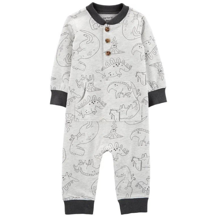 Carter's Комбинезон для мальчика с динозаврами 1M723210 babycollection костюм для мальчика охотник за динозаврами