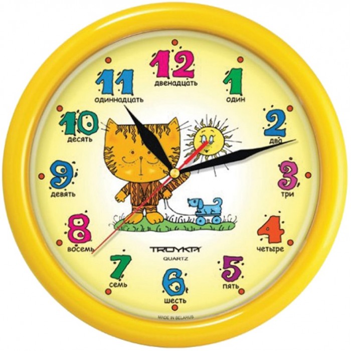 Часы Troyka настенные Котенок — купить в Санкт-Петербурге в «Акушерство.ру»