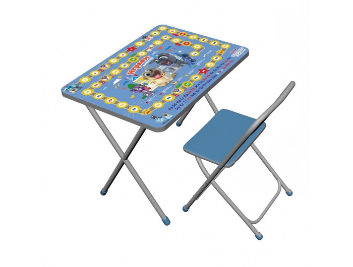 Детские столы и стулья Дэми Набор мебели Дружные мопсы