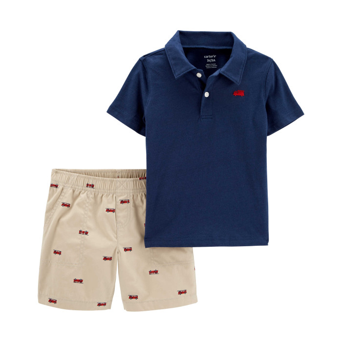 Комплекты детской одежды Carter's Комплект для мальчика 2 предмета (джемпер-поло, шорты)