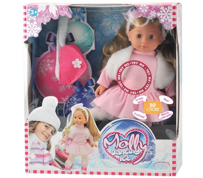 Куклы и одежда для кукол Dimian Кукла Молли-Фигуристка с аксессуарами 40 см кукла с аксессуарами 30 см