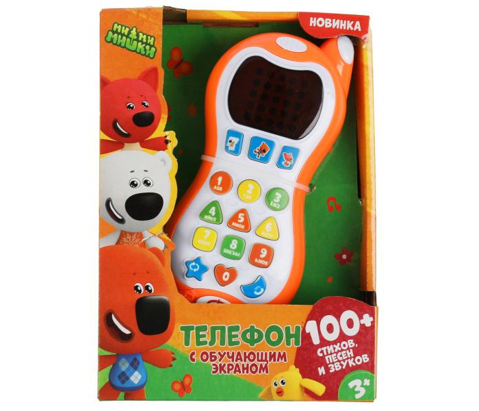 Электронные игрушки Умка Телефон с обучающим экраном Ми-ми-мишки 100 стихов, песен, звуков