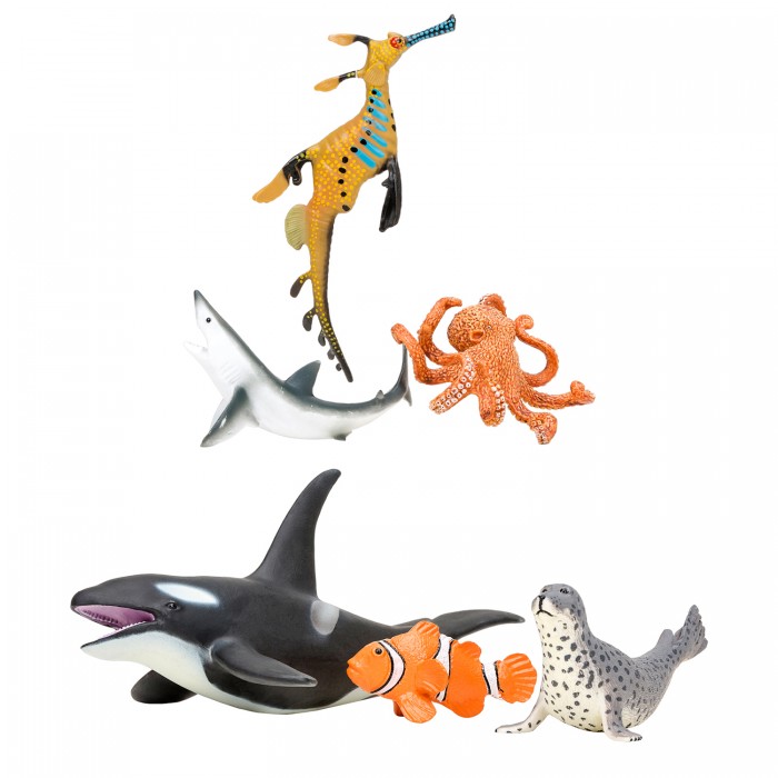 Игровые фигурки Masai Mara Набор Фигурок Мир морских животных (6 предметов) набор фигурок животных удивительный мир 12 предметов