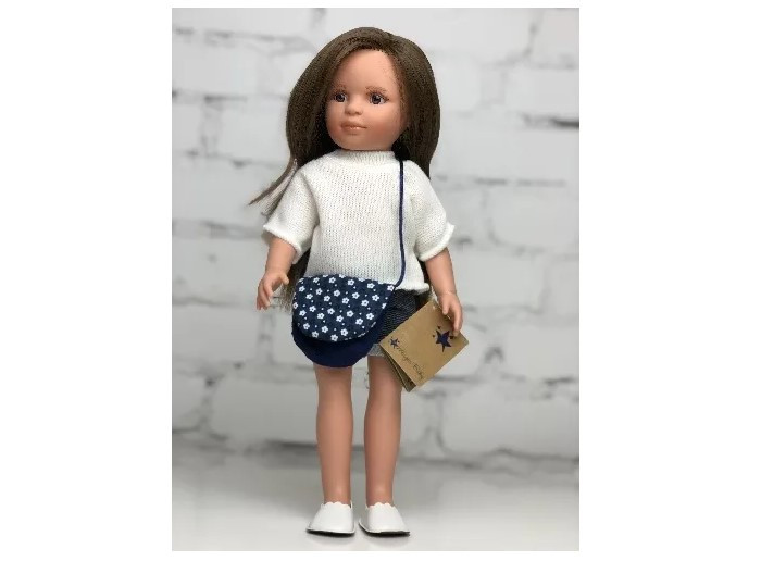 цена Куклы и одежда для кукол Lamagik S.L. Кукла Нина темные волосы с сумочкой 33 см