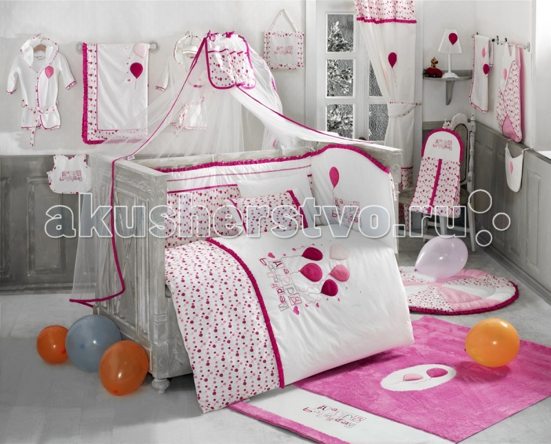 Комплект в кроватку Kidboo Happy Birthday (6 предметов) плед kidboo happy birthday флисовый