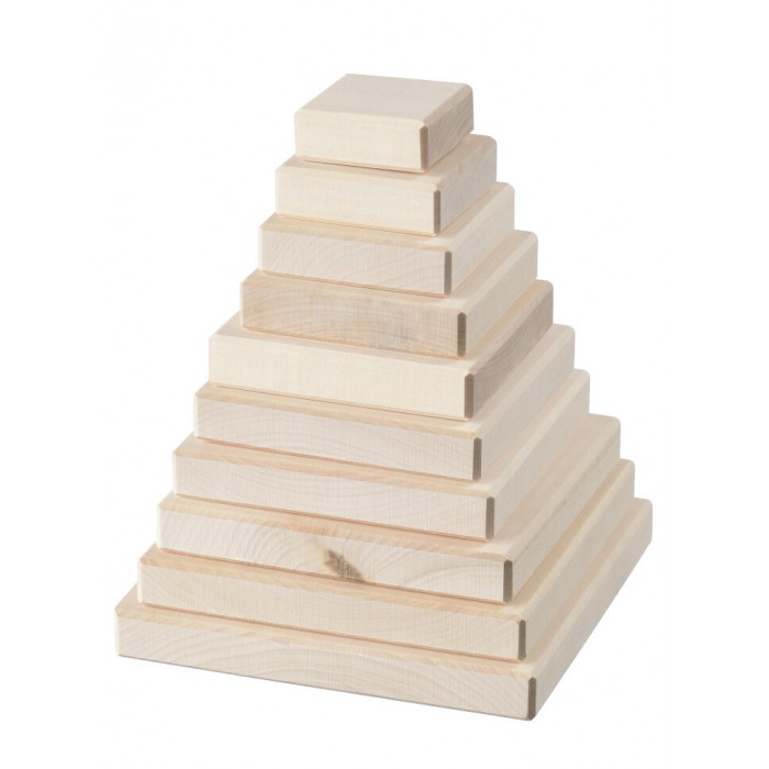 Деревянная игрушка Букарашка Пирамида квадратная для творчества