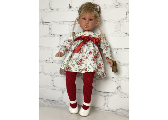Куклы и одежда для кукол Lamagik S.L. Коллекционная кукла Эбрил в платье с красным поясом 62 см кукла коллекционная боярышня