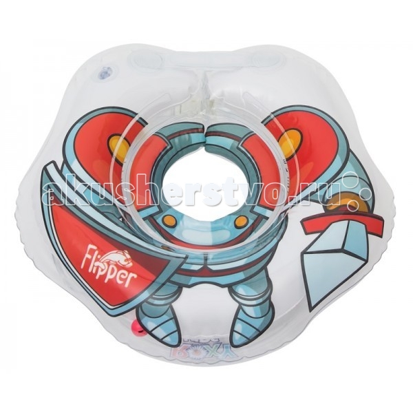 Круги для купания ROXY-KIDS Flipper на шею для купания и плавания малышей Рыцарь 3D-дизайн
