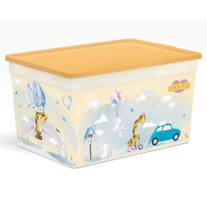 Ящики для игрушек Полимербыт Коробка Giraffix 16 л ванночка детская giraffix 25 л