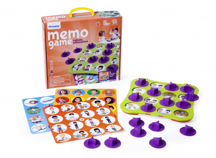  Miniland Игра Мемори Ценности и социальное равенство Memo Game Values Education в чемоданчике
