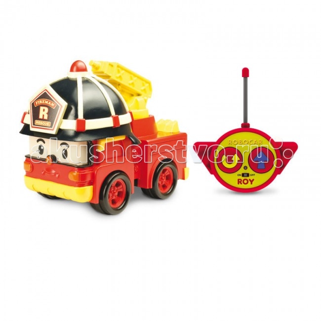 Радиоуправляемые игрушки Робокар Поли (Robocar Poli) Пожарная машина Рой на радиоуправлении 15 см