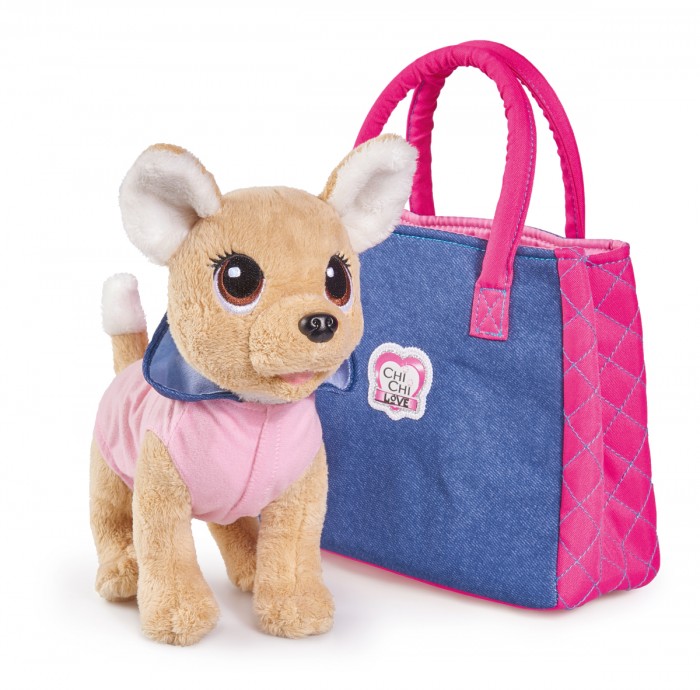 Мягкие игрушки Chi-Chi Love собачка Городская мода с сумочкой 20 см цена и фото