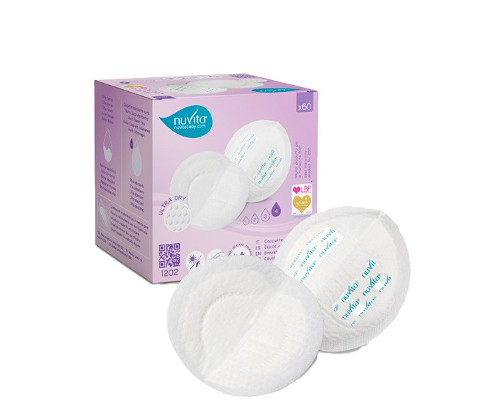 Гигиена для мамы Nuvita Одноразовые прокладки для груди 1202 Day and Night Time Breast Pads 60 шт.