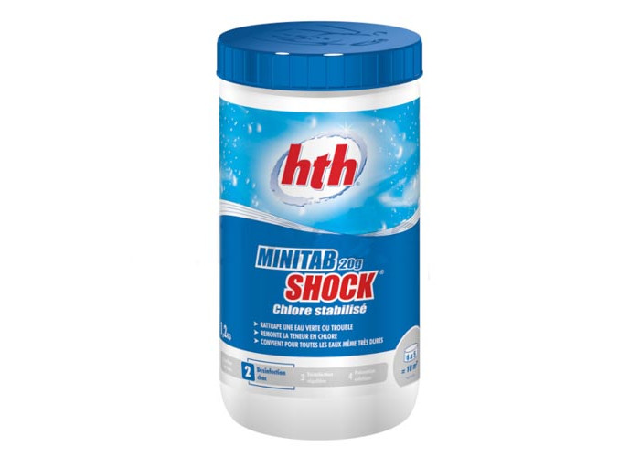 фото Hth быстрый стабилизированный хлор minitab shock в таблетках по 20 г 1.2 кг