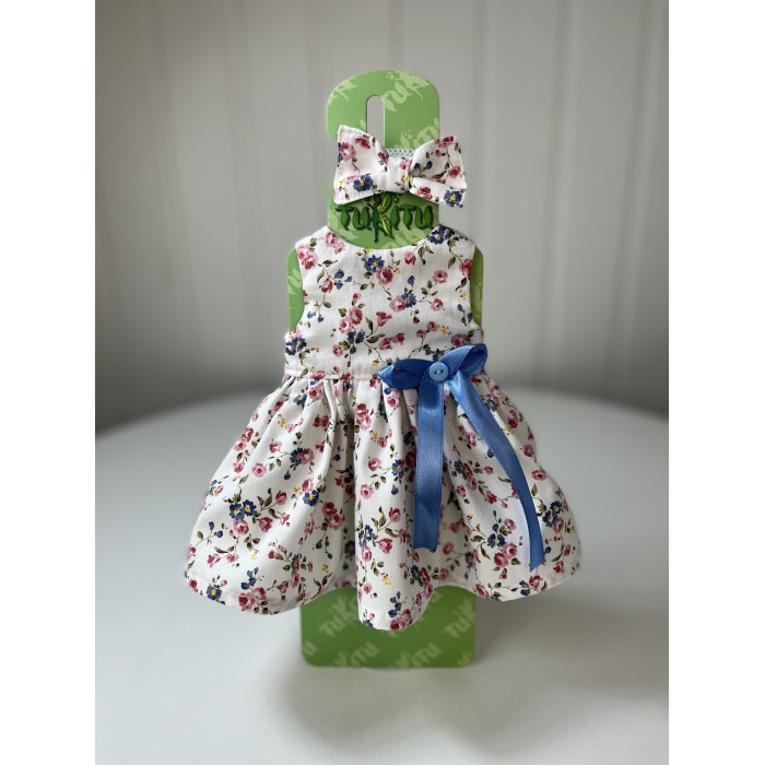 TuKiTu Комплект одежды для кукол (платье летнее, бант на голову) 40 см летнее обещание м ганн