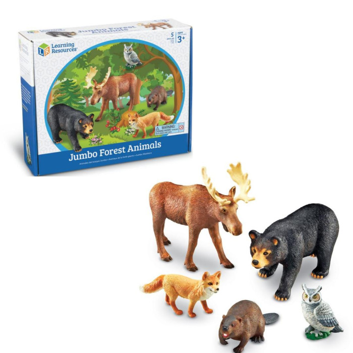 Learning Resources Игровой набор Животные леса (5 элементов) castorland пазлы maxi животные джунглей 40 элементов