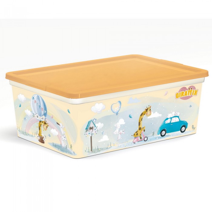 Ящики для игрушек Полимербыт Коробка Giraffix 10 литров ящик детский 6 5 л giraffix