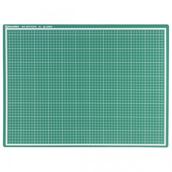 Brauberg Мат для резки двусторонний 3-слойный мат для резки двусторонний 90 × 60 см а1 серо голубой