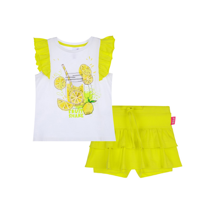 Комплекты детской одежды Playtoday Комплект для девочки (футболка и юбка-шорты) 12222882 комплекты детской одежды playtoday комплект для девочки 12122261