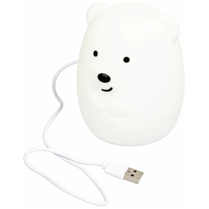цена Ночники Bondibon Ночная лампа Мишка силиконовая USB (8 цветов)