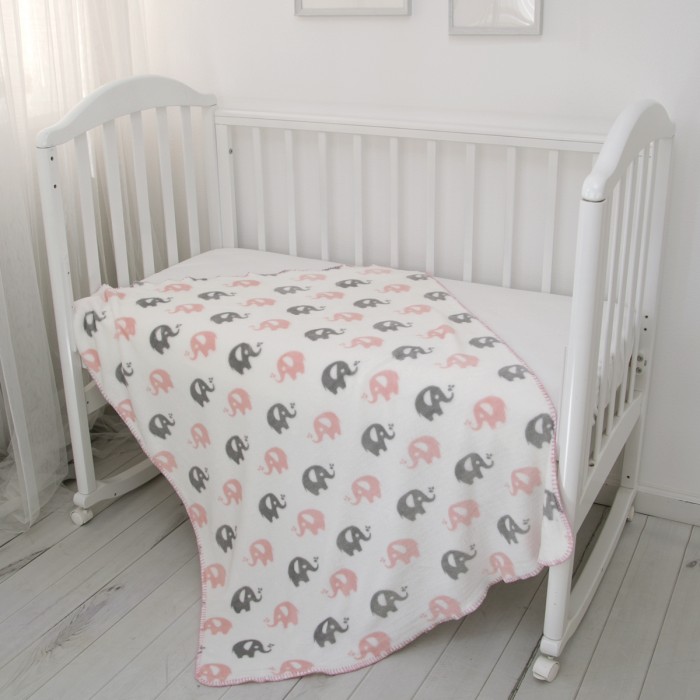 Baby Nice (ОТК) покрывало Ultrasoft Слоники 100х140 см одеяло baby nice отк вязанное 100х140 см