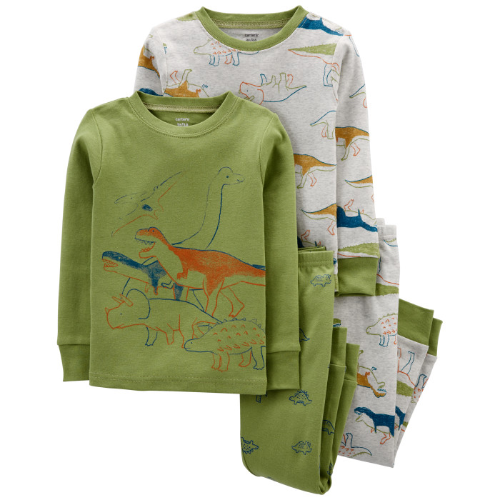 Carter's Пижама для мальчика с динозаврами (4 предмета) 1M041810/2M041810