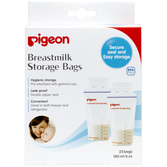 фото Pigeon пакеты для заморозки грудного молока 25 шт. 180 мл