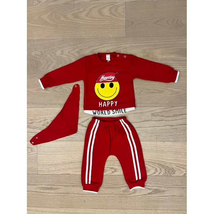 Комплекты детской одежды PiMario Спортивный костюм Happy (штаны, кофточка, слюнявчик)