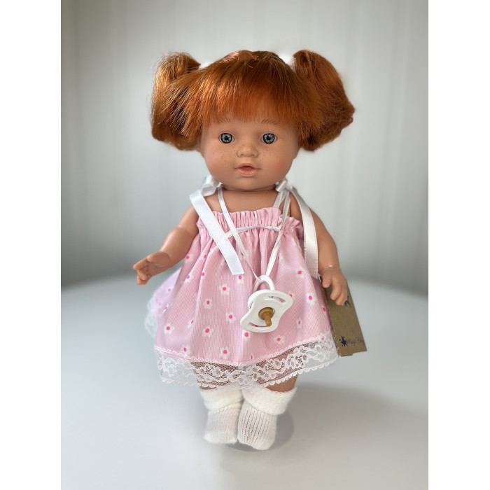 Lamagik S.L. Кукла-пупс девочка в платье рыжеволосая 30 см 30000U-5 lamagik s l кукла гном троглодит девочка с леопардовой сумкой смеется 18 см