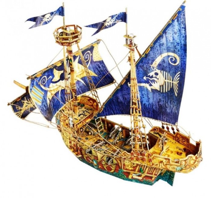 сборная модель умбум пиратский корабль Сборные модели Умная бумага Сборная модель из картона Пиратский корабль