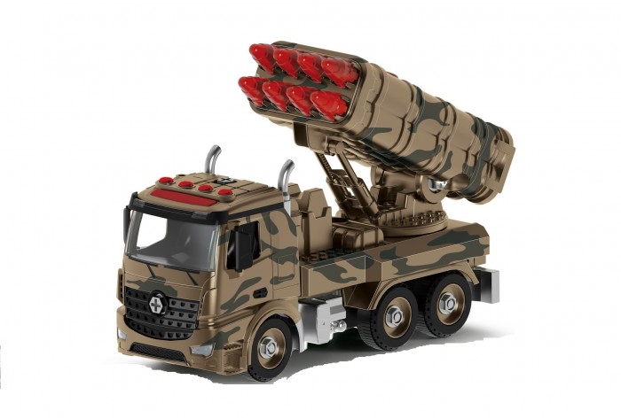 Машины Funky Toys Военная машина-конструктор с ракетной установкой фрикционная 1:12 28 см
