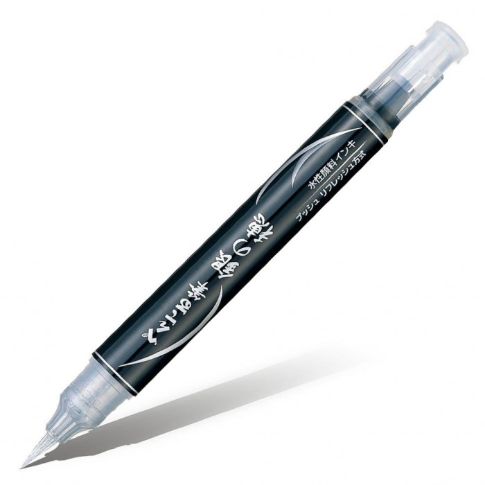 Pentel Маркер-кисть с подкачкой чернил фломастер кисть для каллиграфии pentel brush sign pen pigment 1 1 2 2 мм чернила чёрные