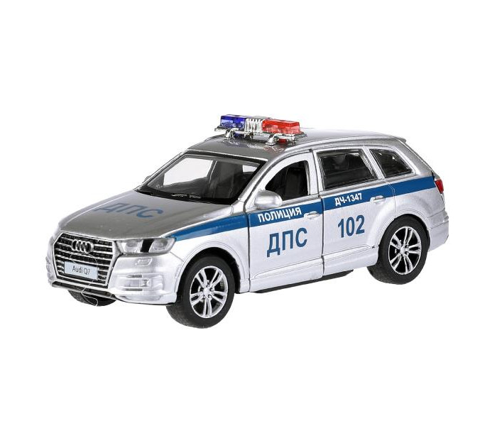 цена Машины Технопарк Машина металлическая Audi Q7 Полиция 12 см