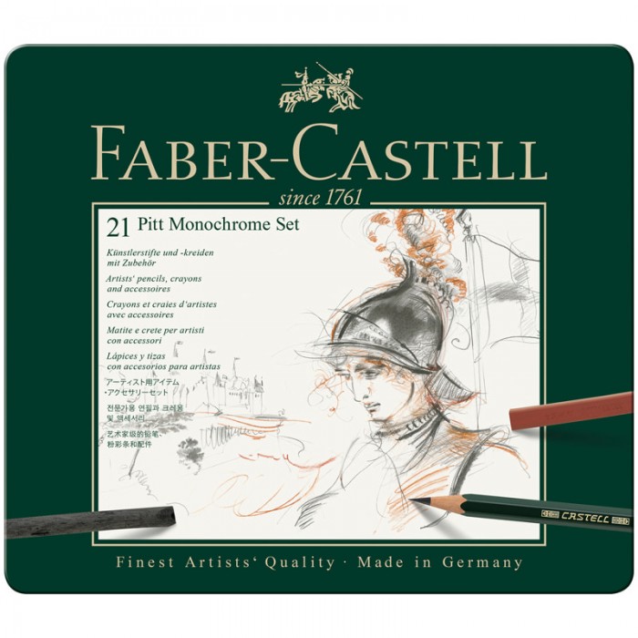 

Faber-Castell Набор художественных изделий Pitt Monochrome 21 предмет, Набор художественных изделий Pitt Monochrome 21 предмет