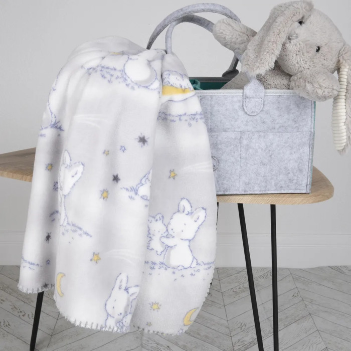 цена Пледы Baby Nice (ОТК) Micro Flannel Лунный зайчик 118х100 см