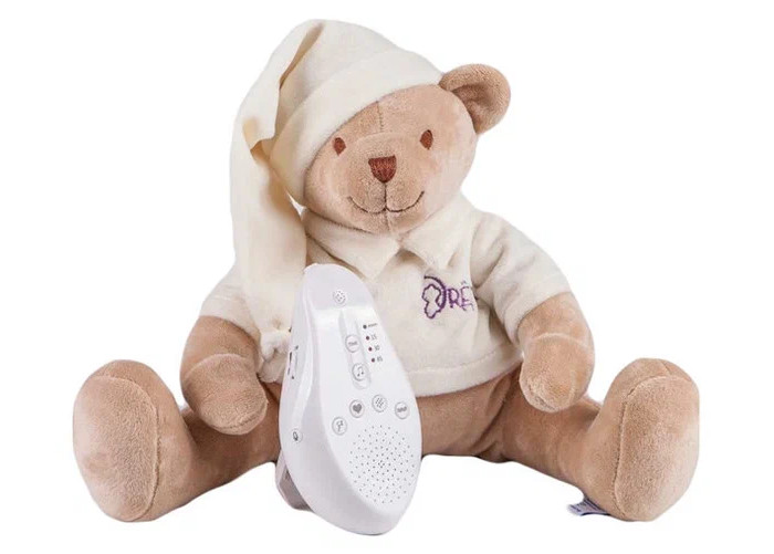 Комфортеры Drema BabyDou Медведь с белым и розовым шумом 20 см