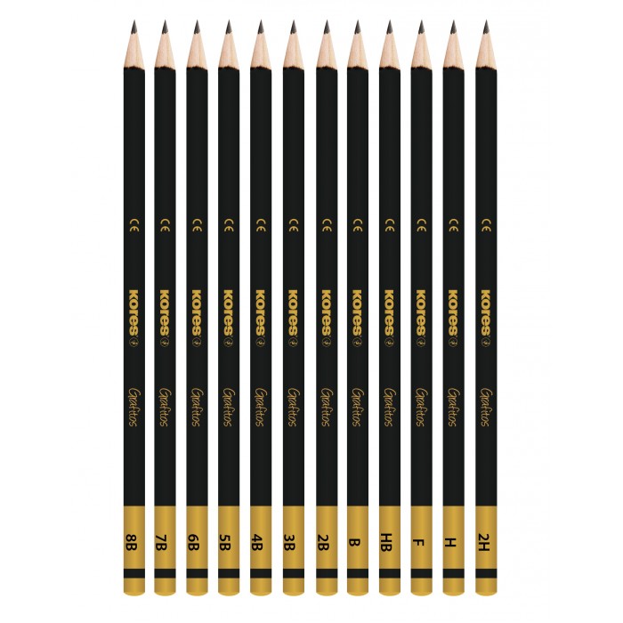 Kores  Набор чернографитных карандашей Grafitos заточенные 12 шт.
