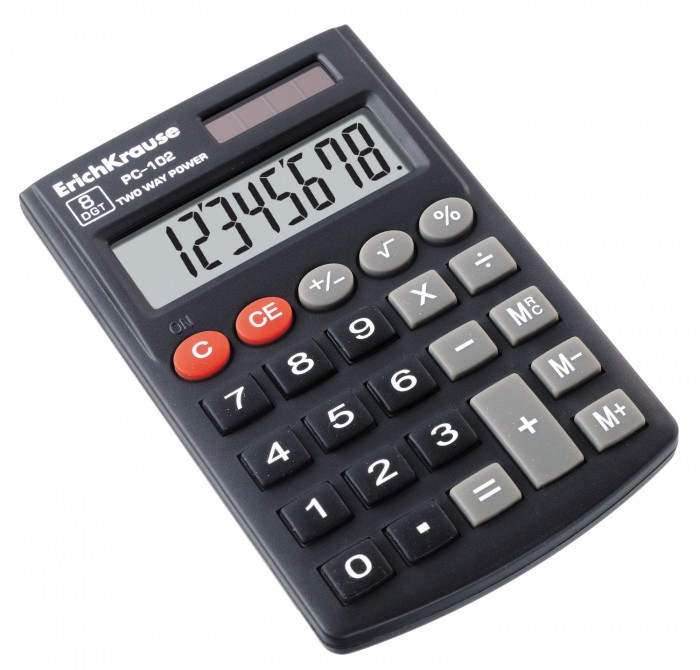 ErichKrause Калькулятор карманный 8-разрядов PC-102 40102 - фото 1