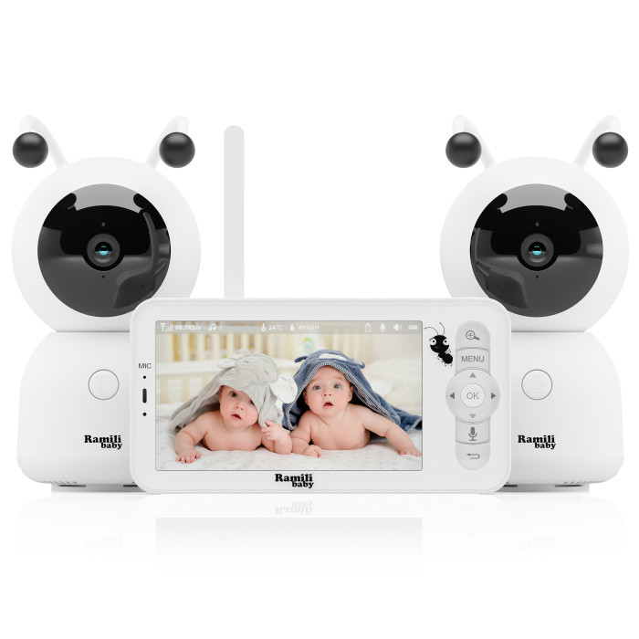 Ramili Видеоняня Baby RV100X2 головное устройство swat anb 7020 7 android 10 4х50 вт mp3 usb sd bt
