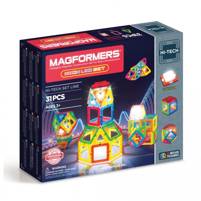 

Конструктор Magformers Магнитный Neon Led set, Магнитный Neon Led set