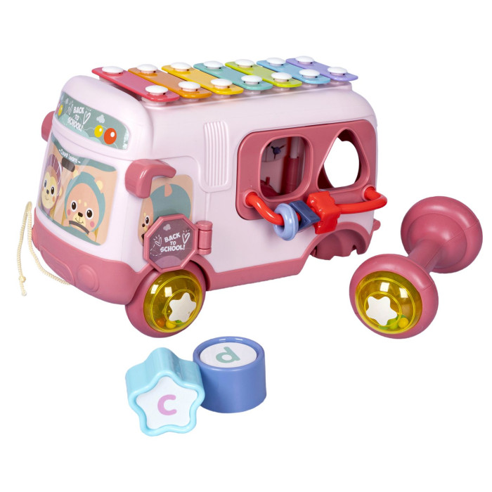 цена Сортеры Bondibon Развивающая игрушка Baby You Автобус с погремушками и ксилофоном
