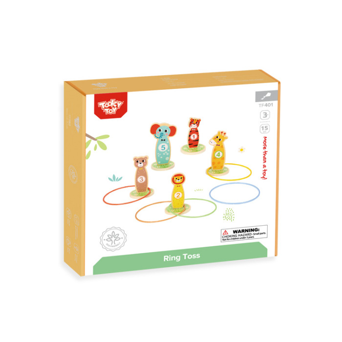 Деревянные игрушки Tooky Toy Игра Кольца игры для малышей tooky toy игра падающая башня животные