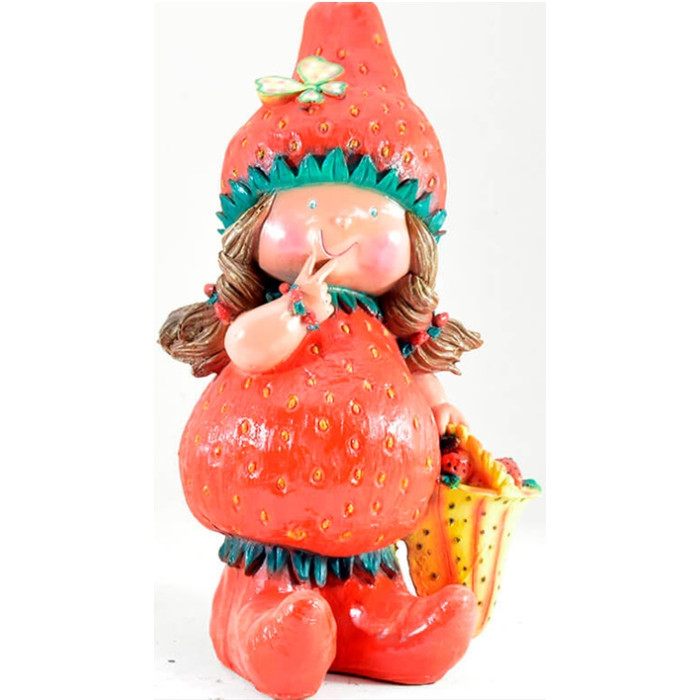 

Сказка Садовая фигура Девочка - клубничка с корзиной, Садовая фигура Девочка - клубничка с корзиной